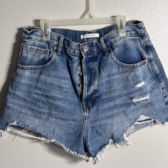 Pacsun Women Denim Ripped Vintage High Rise Shorts size 29. - Picture 2 of 9